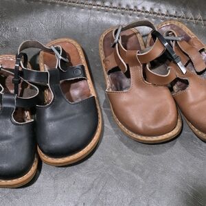 Freshly Picked Black and Brown Girls Sandals Size 6